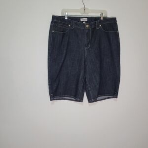 Venezia plus size Bermuda length denim shorts